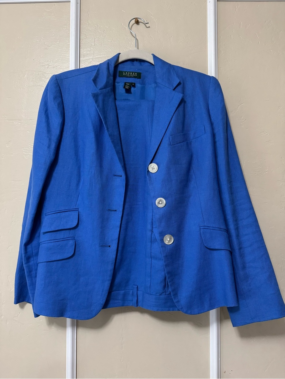 Ralph Lauren Cobalt Blue Three-Button Blazer and pants